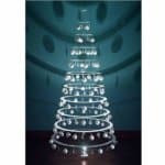Modern Christmas Trees - 7.5' Hanging White Tree with Satin Bulbs