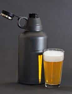 MIRA Beer Growler, Stainless Steel, Insulated (Brown)