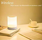 ALVARY Night Light Bluetooth Speakers, Portable Wireless Bluetooth Speaker Bedside Table Lamp Desk Lamp, Smart Touch Control LED Mood Lamp, TF Card/AUX /Speakerphone