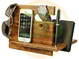 Sale for Today ONLY - AB Handicrafts Universal Wooden Docking Station, for Men, Gifts for Dad, iPhone, Android Docking Station, Gifts for Husband, 7th for Him