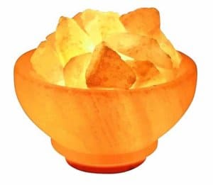 Natural Himalayan Salt Fire Bowl Lamp