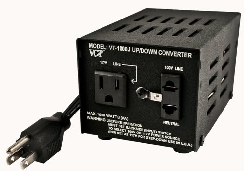 VCT VT-1000J - Japanese Step Up/Down Voltage Transformer Converts Japan 100 Volts To 120Volts OR Vice Versa -1000 Watt