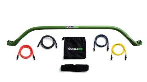Gorilla Bow Portable Home Gym Resistance Band System | Weightlifting & HIIT Interval Training Kit | Full Body Workout Equipment