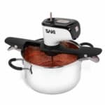 FULLY ADJUSTABLE FOR YOUR COLLECTION OF POTS & PANS – The Saki Electric Stirrer is not a regular stirring tool or stirring machine. Its dynamic arms are designed to easily fit a wide range of saucepans (6-10.2 inches diameter, 4-8 inches height).