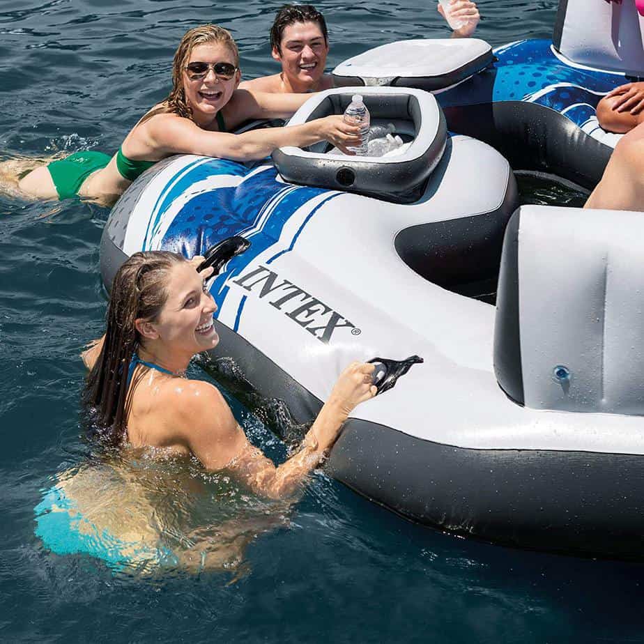 Intex Blue Tropical Island 5 Seat Floating Lounge Raft