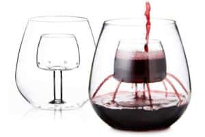 Stemless Aerating Wine Glasses by Chevalier Collection (Set of 2) - Wine Aerator - SPN - SPN Stemless Wine Glass - Aerating