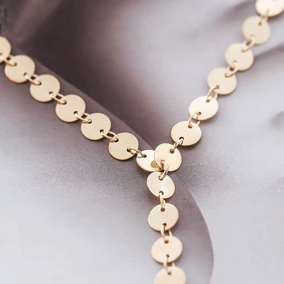 Choker Sequins Necklace with Pendant - SPN