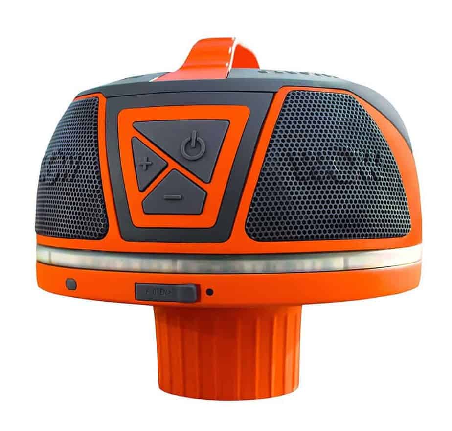 Wow World of Watersports Wow-Sound Speaker, Bluetooth, Waterproof, Shockproof, Floating Speaker, with Long Battery Life, LED Lights, and Cup Holder
