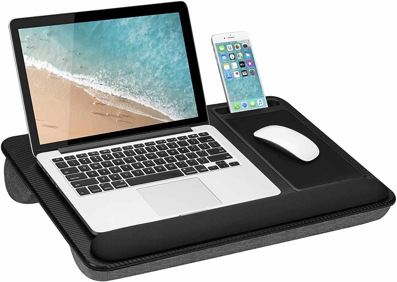 LapGear Home Office Pro Lap Desk with Wrist Rest, Mouse Pad, and Phone Holder