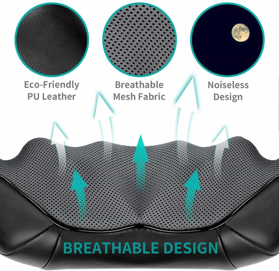 Shiatsu Neck and Back Massager -Deep Tissue 3D Kneading Massage