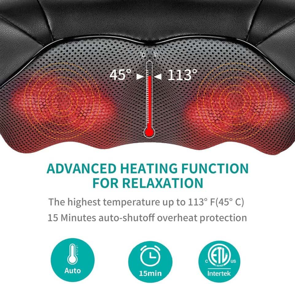 Shiatsu Neck and Back Massager with Soothing Heat
