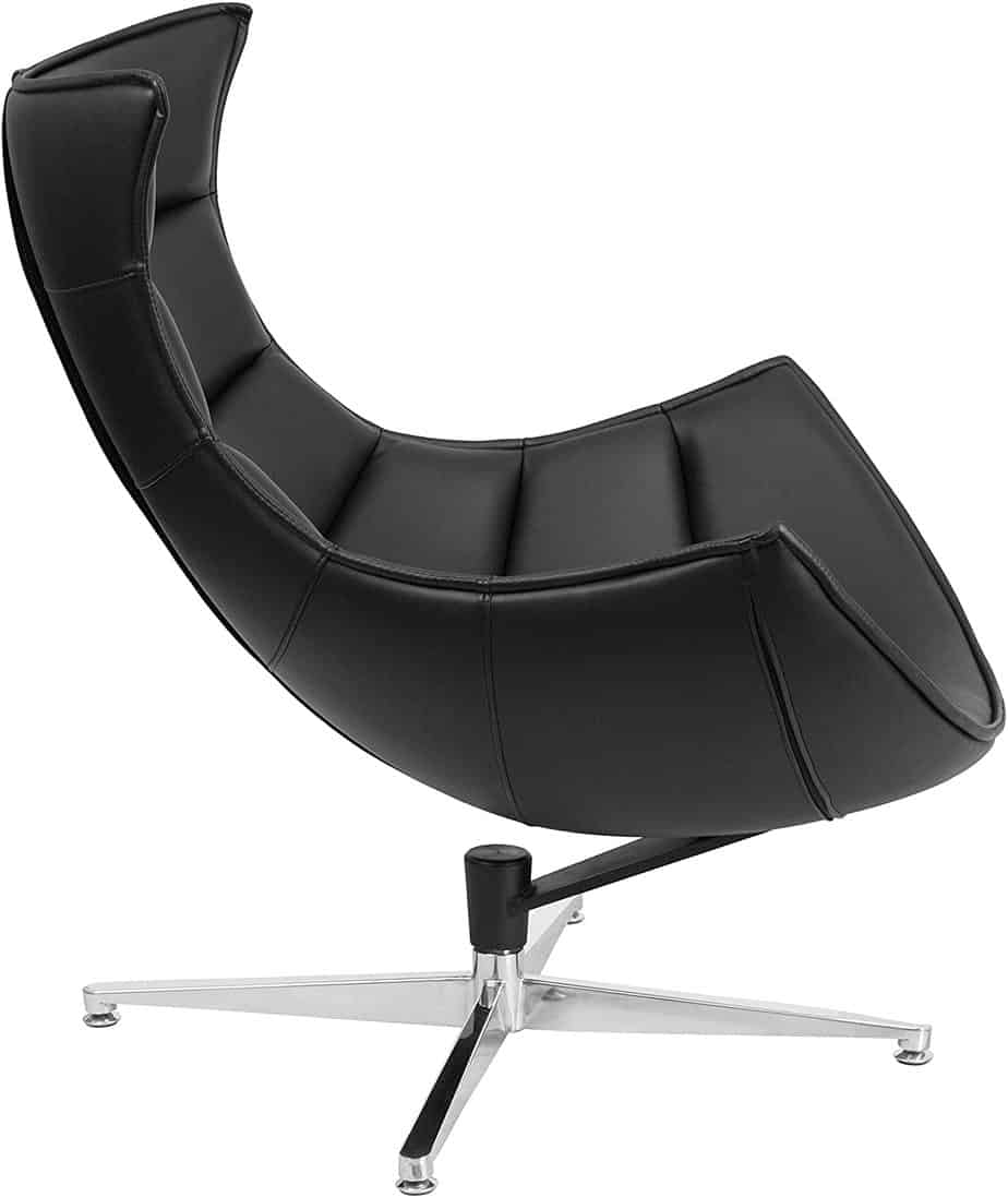 Bomber Jacket Leather Swivel Cocoon Chair SPN