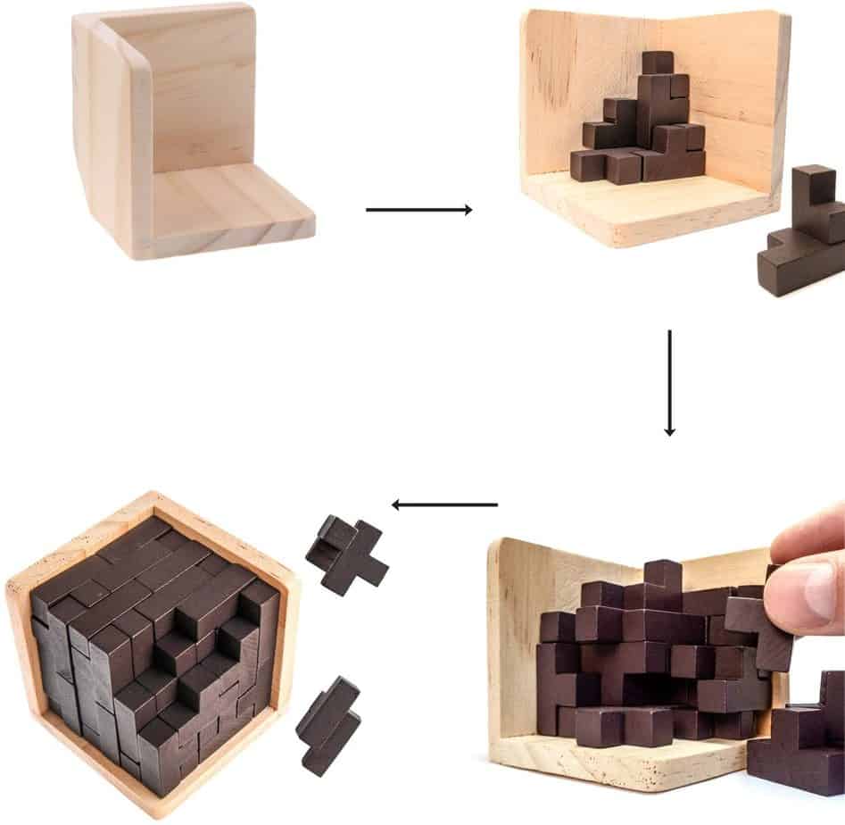 3D Wood Tetris Puzzle