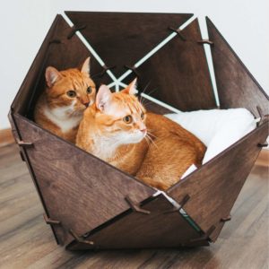 Geometric Wooden Pet Bed