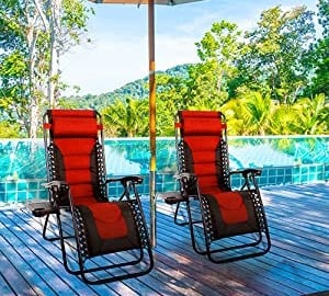 MFSTUDIO Zero Gravity Chair Large Patio Lounge Recliners