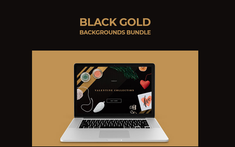 Black Gold Backgrounds Bundle