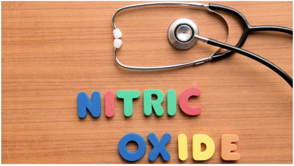 Stethoscope with the words "Nitric Oxide"