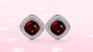 ruby stud earrings