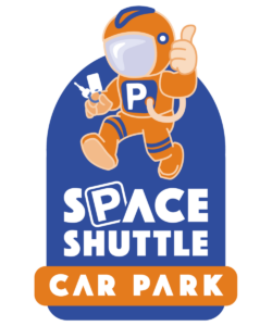 space shuttle parking logo 250x300
