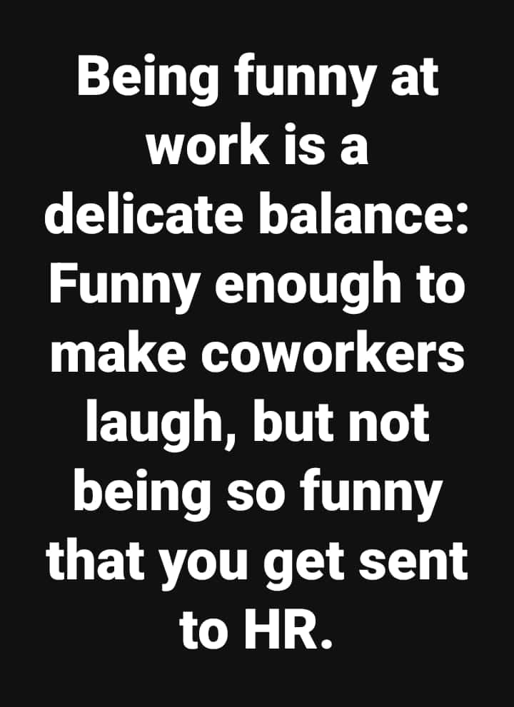 Being funny at work