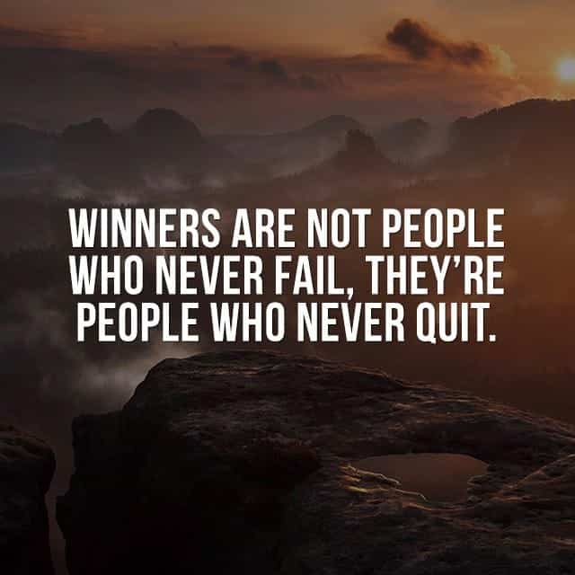 winners are not people who never fail