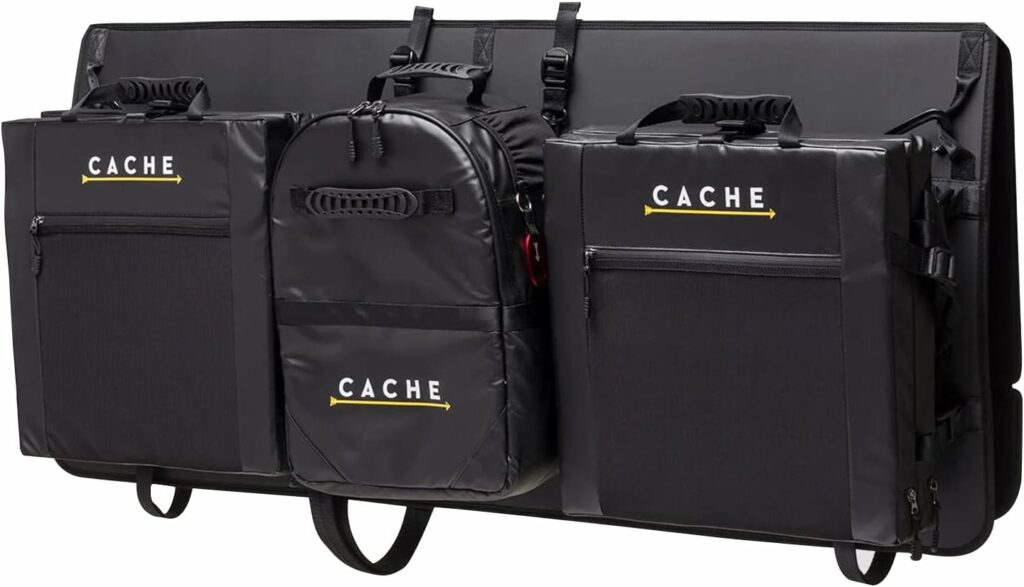 Cache Tailgate Pad - Basecamp System, Includes Two Lounger Chairs, Jeffrey Cooler and one Basecamp pad - Great for Picnic, Camping, Fishing, Hunting, Surfing and Many More Adventures