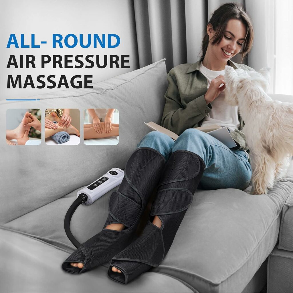 CINCOM Leg Massager - Air Compression Massaging Leg Sleeves