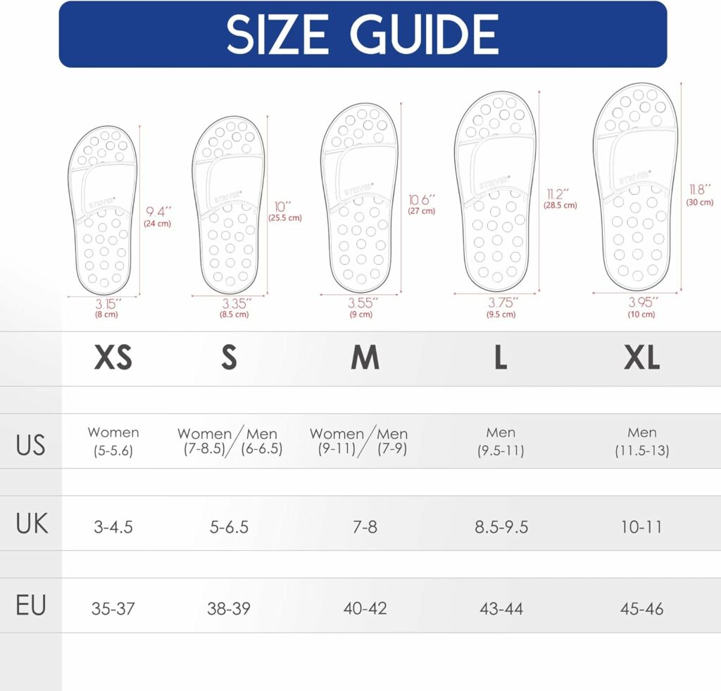 BYRIVER Acupressure Foot Massage Mat Size Guide