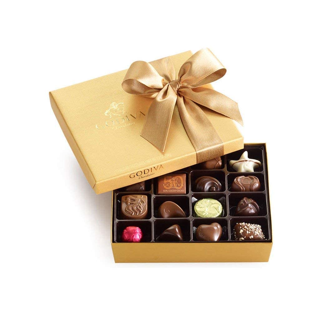 Godiva Chocolatier Classic Gold Ballotin Chocolate, Perfect Hostess Gift, Gifts for Her, Mothers Day Gift, Chocolate Lovers, 19 pc.