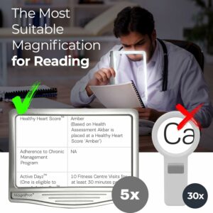 MagniPros 5X Large LED Page Magnifier for Reading