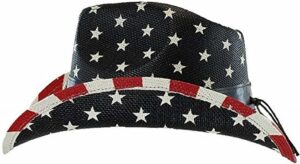 Vintage USA American Flag Cowboy Hat