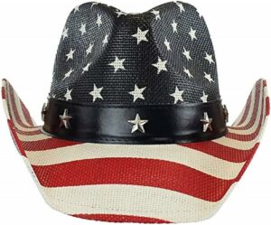 Vintage USA American Flag Cowboy Hat